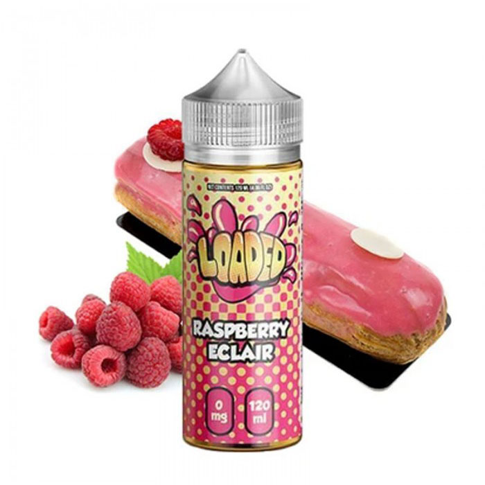 loaded-raspberry-eclair-120ml جوس شیرینی تمشک برند لودد LOADED RASPBERRY ECLAIR - Image 1