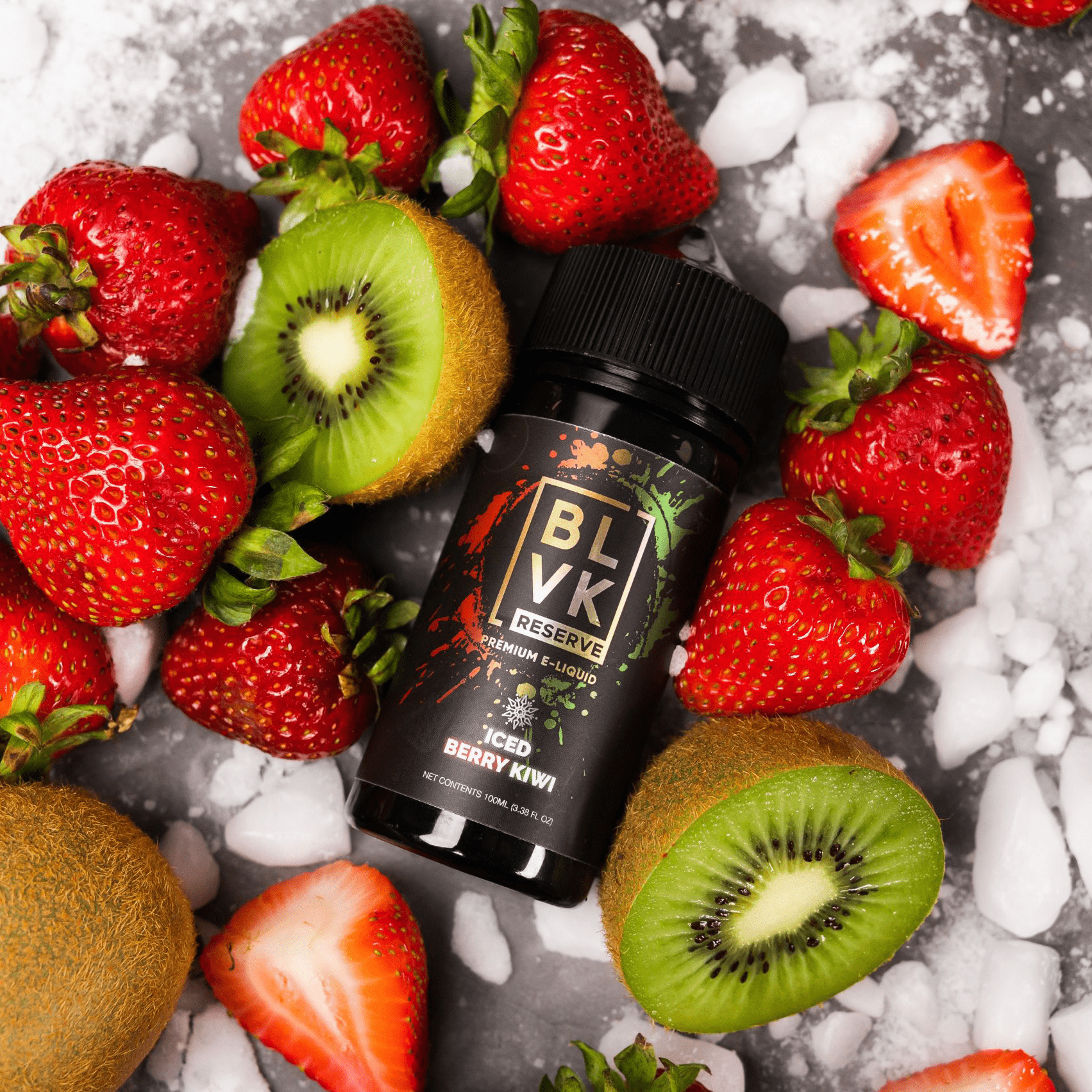 blvk-reserve-iced-berry-kiwi-100ml جوس توت فرنگی کیوی یخ بی ال وی کی BLVK STRAWBERRY KIWI ICE - Image 1