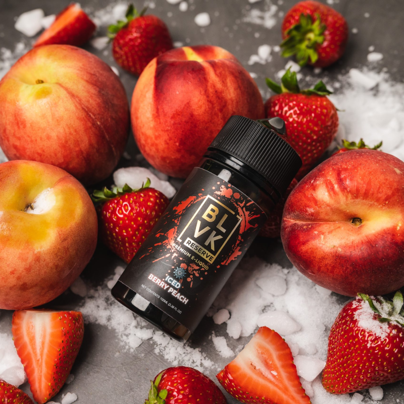 iced-berry-peach-100ml-blvk-reserve-vapelab-pakistan-eliquid-ejuice (1) جوس توت فرنگی هلو یخ بی ال وی کی BLVK BERRY PEACH ICE - Image 1